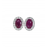 Crimson earrings with rubies