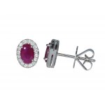 Crimson earrings with rubies