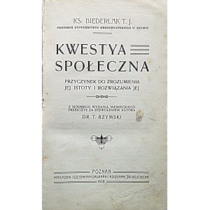 BIEDERLAK T. J. Profesor Uniwersytetu Gregoryańskiego w Rzymie. Kwestia Społeczna...