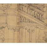 Architectural capriccio with figures Italian School of the 18th Century