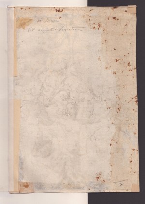 Agostino Veneziano (Agostino dei Musi), Ornamental panel with four putti and a woman