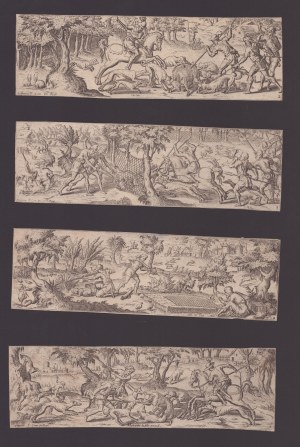 Étienne Delaune, Hunting bears, wild boars, wolves and birds