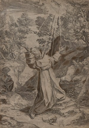 Agostino Carracci, Saint Francis Receiving the Stigmata