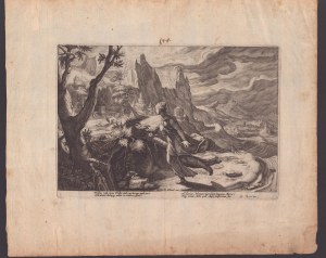 Hendrik Goltzius, Thisbe Frightened by the Lion | Jupiter and Juno with Tiresias | Apollo and Leucotoe