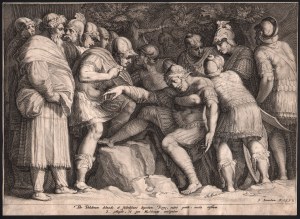 Jan Saenredam, Scipio wounded in battle 1592