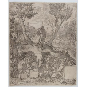 Filippo Teodoro Di Liagno Filippo Napoletano, Giovanni Battista Fontana, Preaching of St. John the Baptist