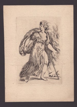 Stefano della Bella, Death of Dido | Grotesque with Death Playing a Drum