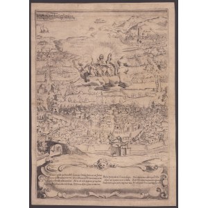 Francesco Curti, Panorama of Bologna with the Virgin, Jesus and Saint Petronius