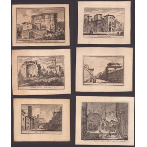 Philothée François Duflos, Jérôme Charles Bellicard, Tempio del Sole, e della Luna | Porta Maggiore Con il Condotti dell'Acqua Claudia | Tempio di S. Andrea nella Via Flaminia | Il Tempio di Pallade | Foro di Nerva