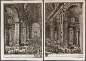 Giuseppe Vasi, The Interior of the Vatican Basilica... 1775