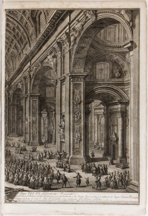 Giuseppe Vasi, The Interior of the Vatican Basilica... 1775