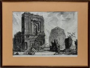 Giovanni Battista Piranesi, Veduta del Sepolcro di Pisone Liciniano su antica via Appia