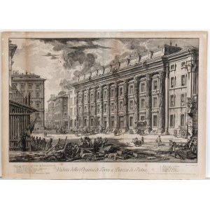 Giovanni Battista Piranesi, Veduta della Dogana di Terra a Piazza di Pietra