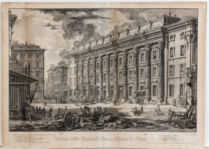 Giovanni Battista Piranesi, Veduta della Dogana di Terra a Piazza di Pietra