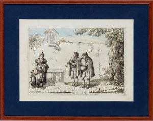 Bartolomeo Pinelli, Ballo dell'Orso | Li Piferari in Roma - Costumi del Regno di Napoli 1809