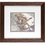 Norbertine Bresslern-Roth, Stürzender Steinbock (Falling Roe Deer) 1922