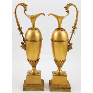 Pair of EMPIRE LECTS, early 19th century.