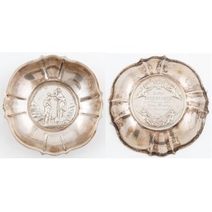 PLATEAU AVEC LA MÉDAILLE DE BAPTÊME DE ZOFIA ESTREICHER