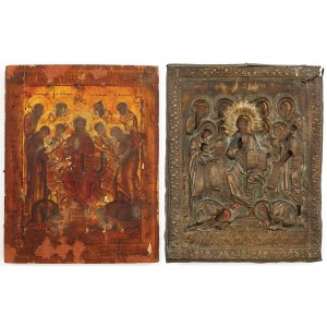 IKONA, WIELKIE DEESIS, Rosja, poł. XIX w.
