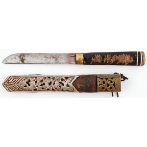 NÓŻ PASTERSKI, Mongolia, XIX / XX w.