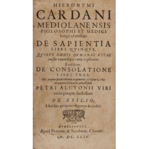 Hieronymi CARDANI (Girolamo CARDANO), DE SAPIENTIA