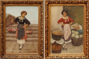 Luigi PASTEGA, PARA OBRAZÓW: STRAGANIARKI, 1906