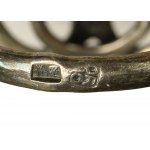 Silver ring with coral, ORNO (203)