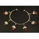 Jewelry set with coral, ORNO. Silver (313)