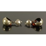 Jewelry set with coral, ORNO. Silver (313)