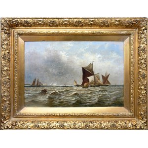Thomas Bush-Hardy (1842 Sheffield–1897 Londyn) Żaglowce na morzu