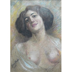 J. Kwiatkowski (XX w.) Portret kobiety