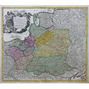 Johann Baptist Homann (1664-1724) Regni Poloniae Magnique Ducat Lithuaniae...