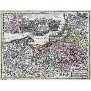Matthäus Seutter (1678-1756) Borussiae Regnum cum adjacentibus Regionibus mappa…