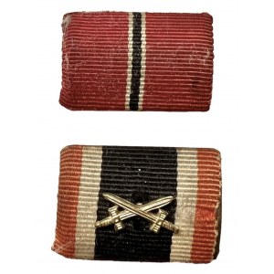 Two ribbon bars for Ostmedal and KVK with swords
