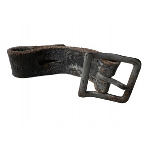 Shorter part of chinstrap with steel painted buckle for M40 and M42