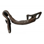 Shorter part of chinstrap with steel painted buckle for M40 and M42