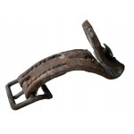 Shorter part of chinstrap with steel painted buckle for M40 and M42