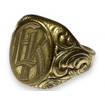 German WW II officer ring with initials EK