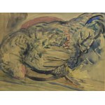 Emil KRCHA (1894-1972), Kompozycja z drobiem, 1944