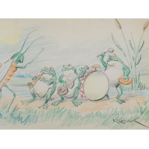 Karol KOSSAK (1895-1975), Żabia orkiestra
