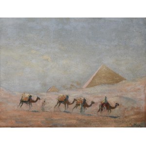 Maurycy APFELBAUM (1887-1931), Karawana pod piramidami