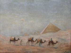 Maurycy APFELBAUM (1887-1931), Karawana pod piramidami