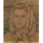 Henryk UZIEMBŁO (1879-1949), Portrait of the artist's daughter in a shawl