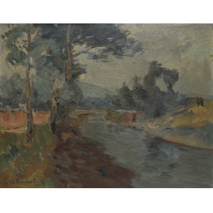 Edward WIECZOREK (1901-1988), Landscape with a river