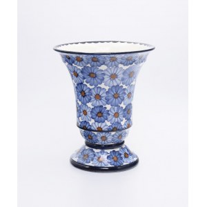 Johann Ludwig Jean BECK (1862-1938) - design, Šálková váza s modrými květy