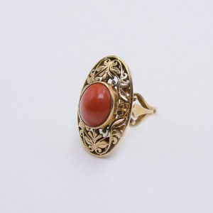 Ring with coral