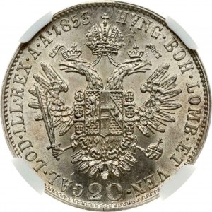 Austria 20 Kreuzer 1853 A NGC MS 61
