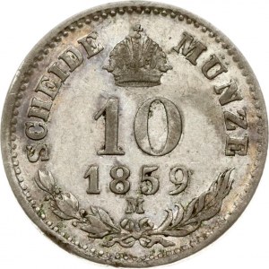 Austria 10 Kreuzer 1859 M