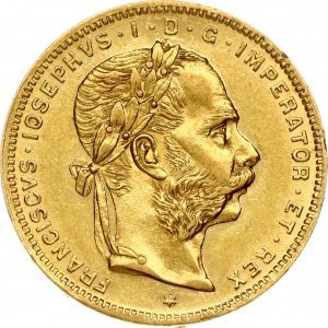 Austria 8 Florins / 20 Francs 1876