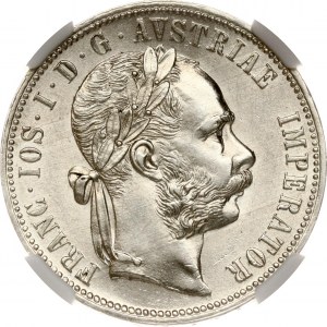 Austria 1 Florin 1878 NGC MS 62